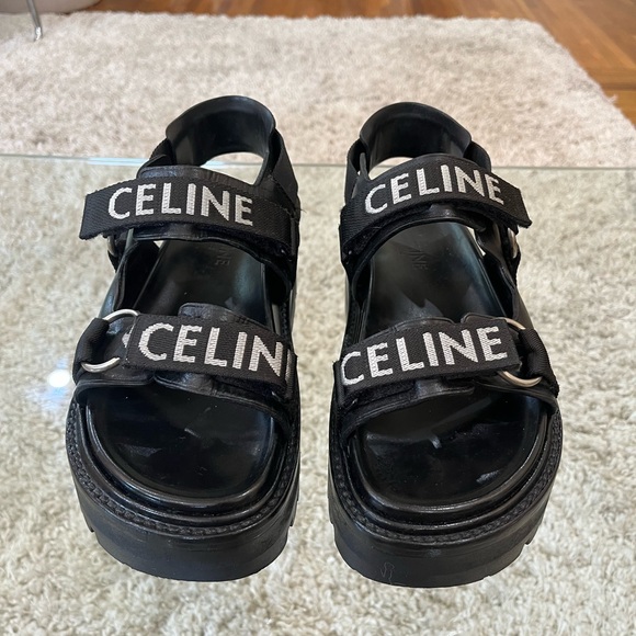 CÉLINE Outdoor Bulky Sandals – Size 37.5 – RM Black Leather - Picture 3 of 15